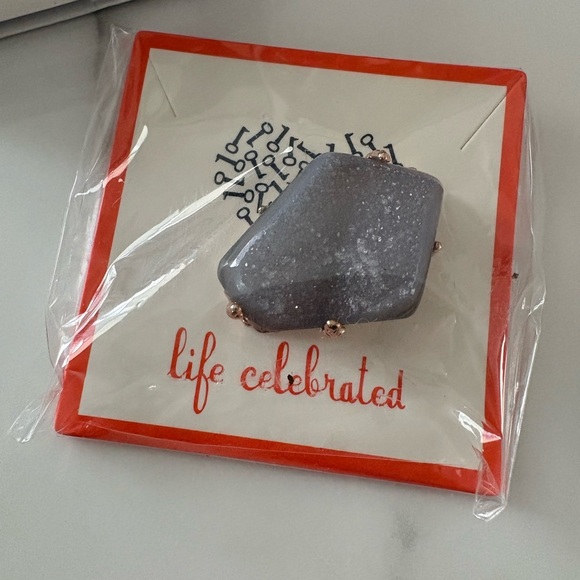 NWT Keep Collective “Five Points Druzy Grey” stone Charm Purple stone - Picture 3 of 5